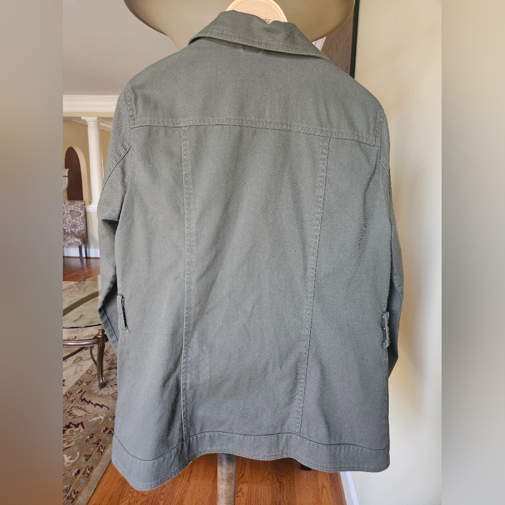 NWOT Levi Strauss & Company Women's Safari Denim Olive Green Utility Jacket - Picture 11 of 16